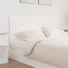 Elegant White Wall Headboard - Solid Pine Wood 140x3x60 cm