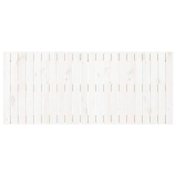 Elegant White Wall Headboard - Solid Pine Wood 140x3x60 cm