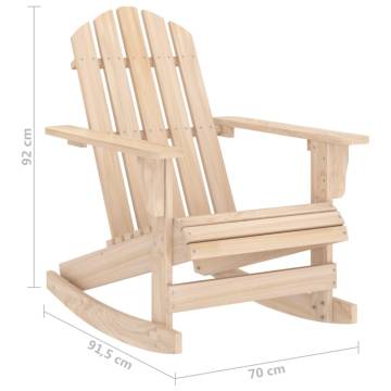 Garden Adirondack Rocking Chair - Solid Fir Wood | HipoMarket