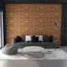 3D Light Brown Brick Wall Panels - 11 pcs EPS | Hipomarket UK