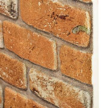 3D Light Brown Brick Wall Panels - 11 pcs EPS | Hipomarket UK