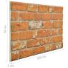 3D Light Brown Brick Wall Panels - 11 pcs EPS | Hipomarket UK