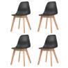 Dining Chairs 4 pcs Black Plastic Colour black Quantity in Package 4 