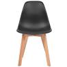 Elegant Black Plastic Dining Chairs - 4 pcs Set