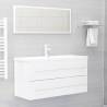 2 Piece Bathroom Furniture Set High Gloss White Engineered Wood Colour high gloss white Number of 1 Number of Pieces 