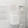 Bathroom Furniture Set High Gloss White Engineered Wood Colour high gloss white Size 41 x 38.5 x 46 cm Number of 1 Number of Pieces 