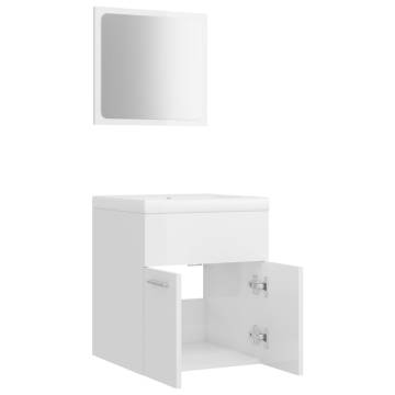 High Gloss White Bathroom Furniture Set | Modern & Stylish