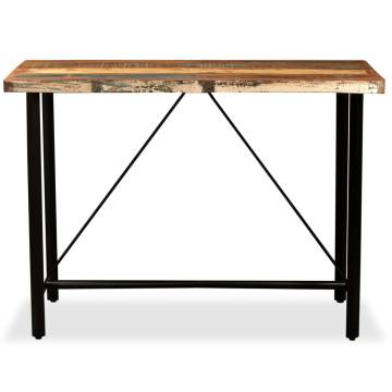 5 Piece Solid Reclaimed Wood Bar Set | Industrial Style