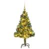 Artificial Christmas Tree 150 LEDs&Ball Set&Flocked Snow 150 cm Size 150 cm Quantity in Package 1 Model with leds & gold balls Number of Branch Tips 