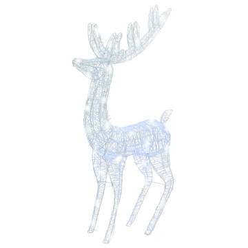 XXL Acrylic Christmas Reindeer with 250 LED Cold White Lights