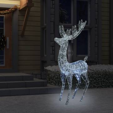 XXL Acrylic Christmas Reindeer with 250 LED Cold White Lights