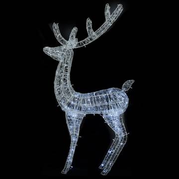 XXL Acrylic Christmas Reindeer with 250 LED Cold White Lights