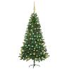 Artificial Pre-lit Christmas Tree with Ball Set 150 cm Green Colour gold Size 150 x 75 cm Quantity in Package 1 Number of Branch Tips 