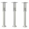 3pcs Outdoor Floor Lamps - Silver Stainless Steel | HipoMarket