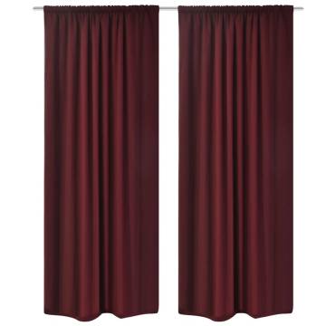 Bordeaux Energy-Saving Blackout Curtains - 2 pcs 140x245cm