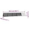 Rabbit Cage Grey 504.5x80.5 cm - Safe & Durable Design