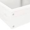 Garden Planter 4-Tier Solid Pine Wood - White | HipoMarket