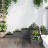 4-Tier Garden Planter | Grey Solid Pine Wood | Hipomarket