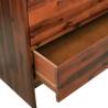 Solid Acacia Wood Chest of Drawers - 90x37x75 cm