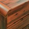 Solid Acacia Wood Chest of Drawers - 90x37x75 cm