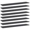 Bookshelf Boards 8 pcs Grey 100x20x1.5 cm Engineered Wood Colour grey Size 100 x 20 x 1.5 cm Quantity in Package 8 