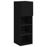 Stylish Black TV Cabinets with LED Lights – 2 pcs 30.5x30x90 cm