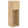 Stylish TV Cabinets with LED Lights - Sonoma Oak - 2 pcs