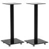 Speaker Stands 2 pcs Tempered Glass 1 Pillar Design Black Colour black Model 1 pillar 