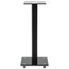 Speaker Stands - 2 pcs Tempered Glass Pillar Design in Black