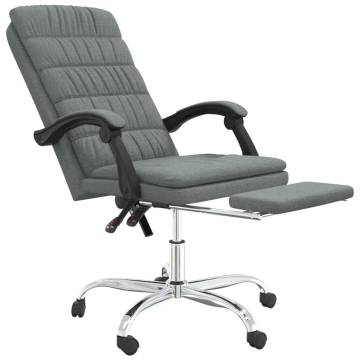 Reclining Office Chair Dark Grey Fabric - Comfort & Style