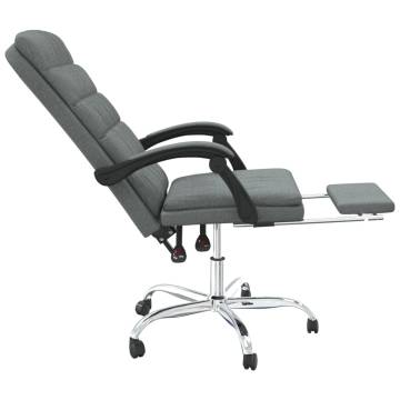 Reclining Office Chair Dark Grey Fabric - Comfort & Style