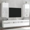 TV Cabinets with LED Lights 2 pcs White 40.5x30x90 cm Colour white Quantity in Package 2 Height 90 cm Width 40.5 cm 