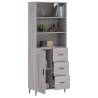 Elegant Highboard Grey Sonoma - Stylish Storage Solution