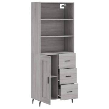 Elegant Highboard Grey Sonoma - Stylish Storage Solution