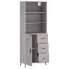 Elegant Highboard Grey Sonoma - Stylish Storage Solution