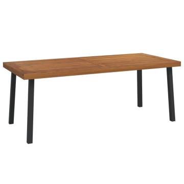 Garden Table 200x100x75 cm - Solid Wood Acacia | HipoMarket