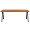 Garden Table 200x100x75 cm - Solid Wood Acacia | HipoMarket