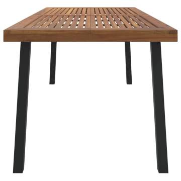 Garden Table 200x100x75 cm - Solid Wood Acacia | HipoMarket