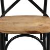 Cross Chairs Set of 4 - Black Solid Mango Wood | Hipo Market