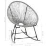 Outdoor Rocking Moon Chair - Grey Poly Rattan | HipoMarket