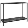 Console Table Black 100x35x75 cm Tempered Glass Colour black and white Size 100 x 35 x 75 cm Quantity in Package 1 Model with feet 