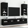 TV Cabinets with LED Lights 2 pcs Black 40.5x30x90 cm Colour black Quantity in Package 2 Height 90 cm Width 40.5 cm 