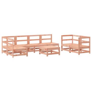 8 Piece Garden Lounge Set - Solid Wood Douglas