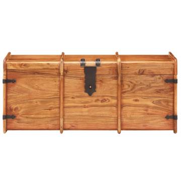 Storage Chest 90x40x40 cm - Solid Acacia Wood | HipoMarket