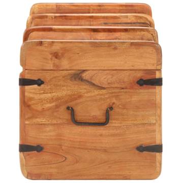 Storage Chest 90x40x40 cm - Solid Acacia Wood | HipoMarket