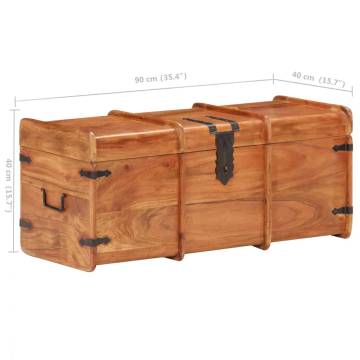 Storage Chest 90x40x40 cm - Solid Acacia Wood | HipoMarket