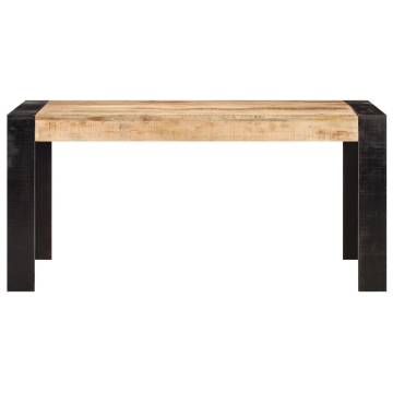 Solid Mango Wood Dining Table 160x80 cm - Industrial Style