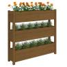 Planter Honey Brown 112x25x104.5 cm - Solid Wood Pine