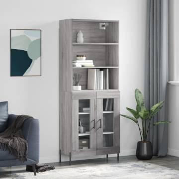 Highboard Grey Sonoma - Stylish Storage Solution | Hipo Market