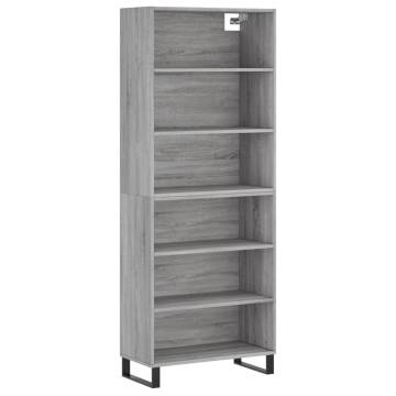 Highboard Grey Sonoma - 69.5x32.5x180 cm Engineered Wood!